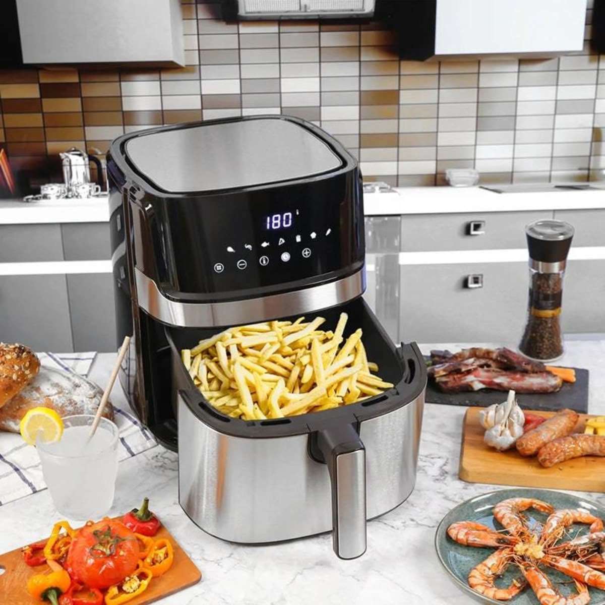 UK Brand 5L Digital Air Fryer with Touch - Image 5